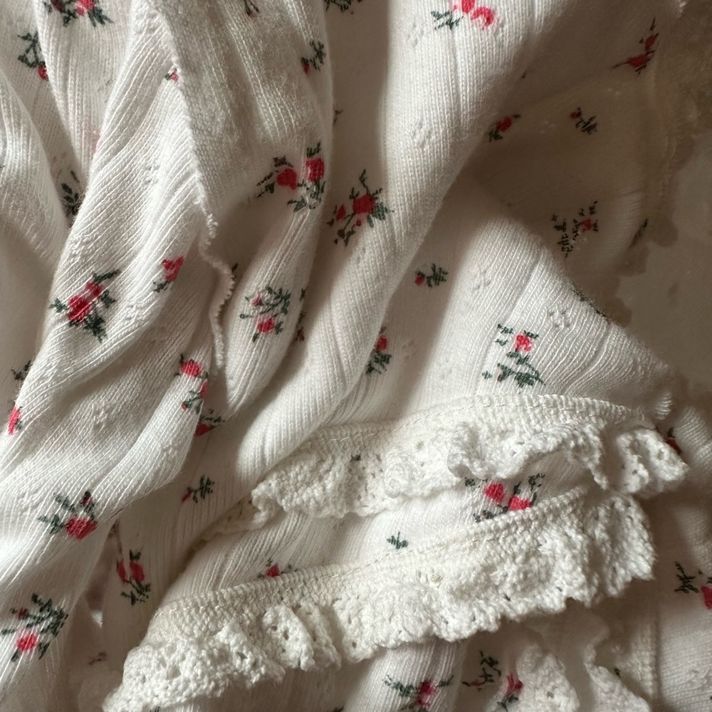 POL Floral Long Sleeve Top - White and Pink - Picture 7 of 8